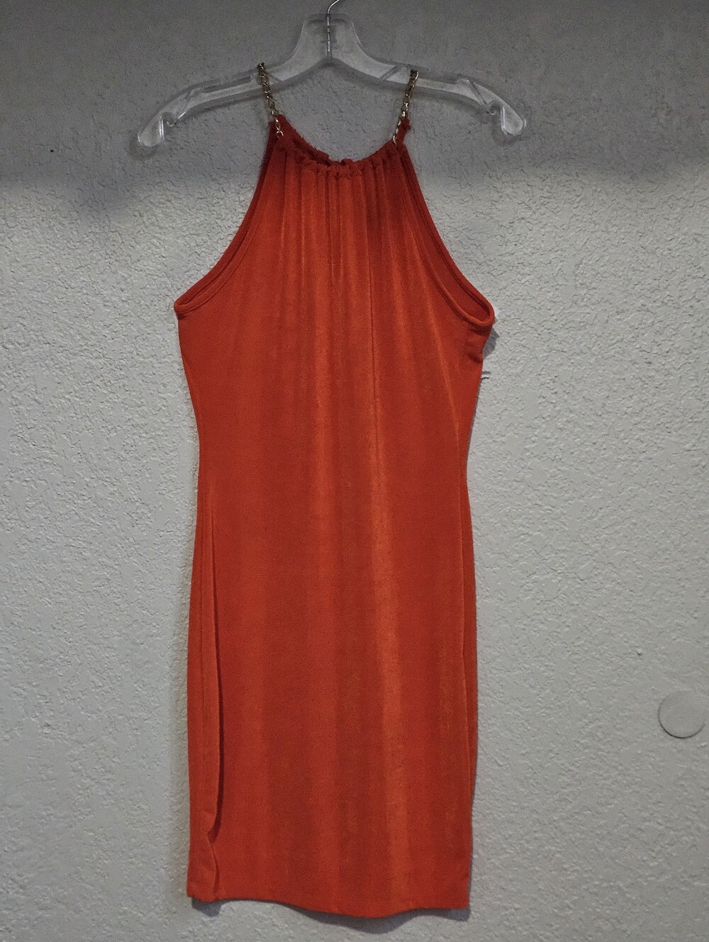 Heart Hips Orange Chain-Strap Mini Dress - M - - Picture 8 of 8